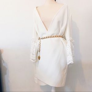 Vintage Tahari lace sleeve open jacket size 18